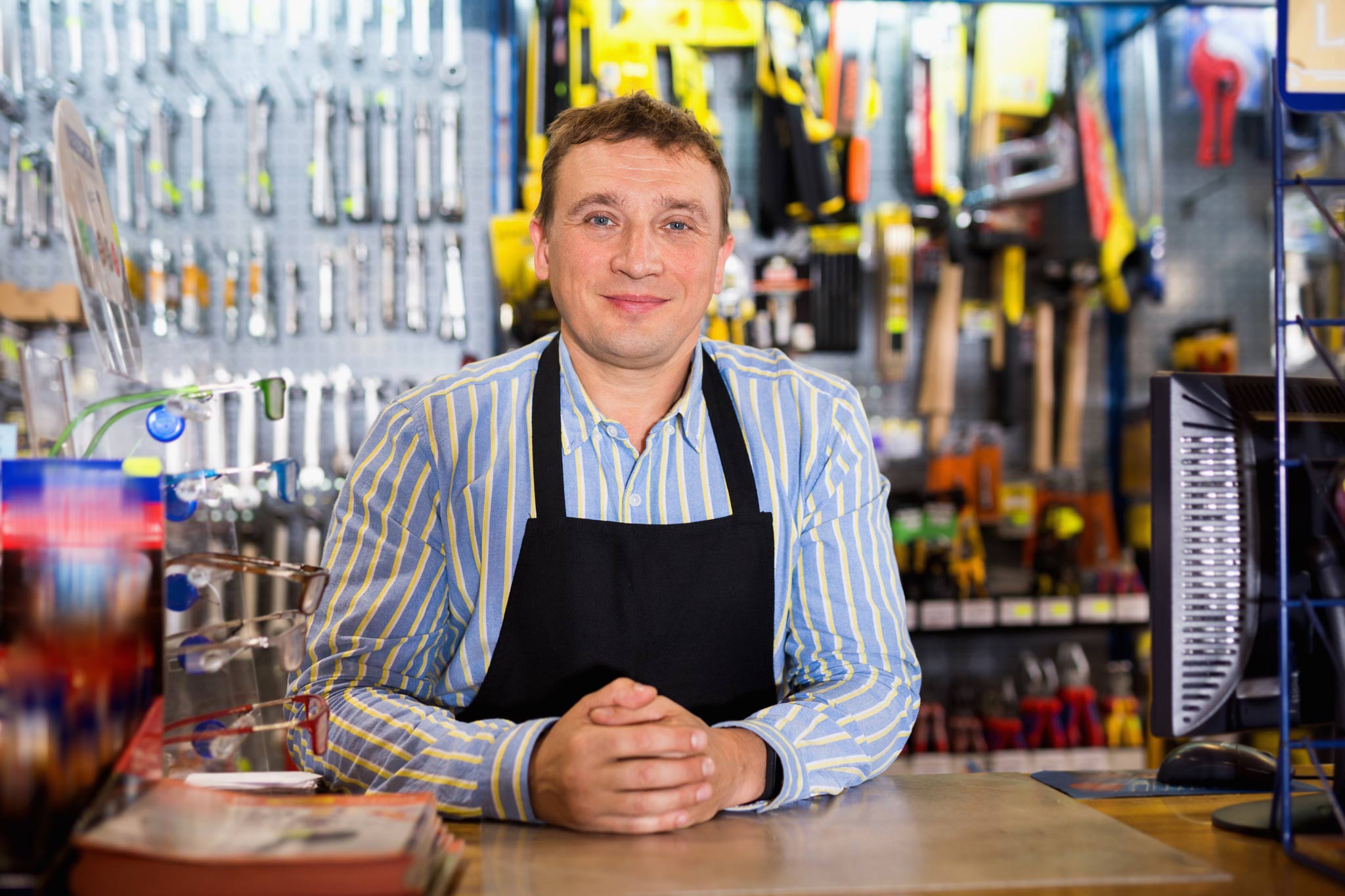 employee at counter